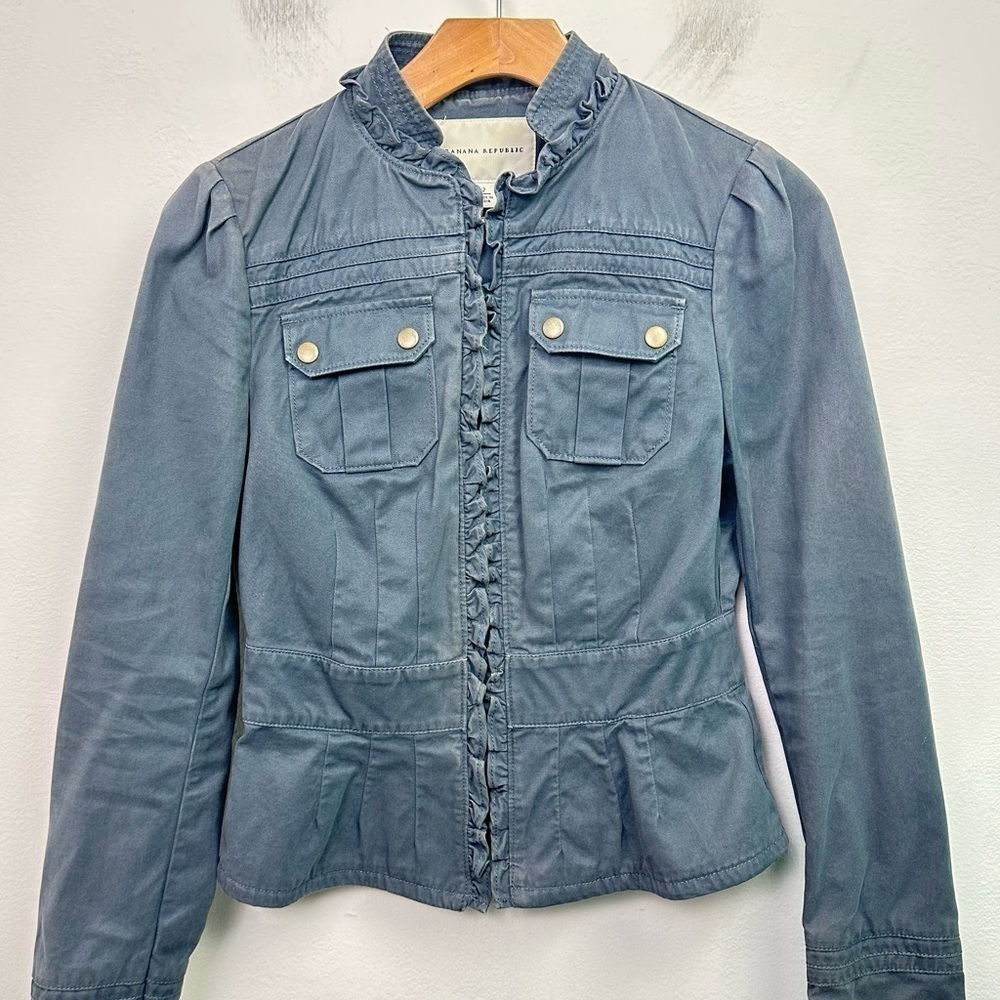 Banana Republic Ruffle Peplum Jacket Size 2